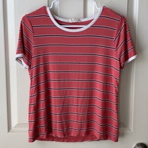 Pink Republic Woman Shirt Size Large Stripes